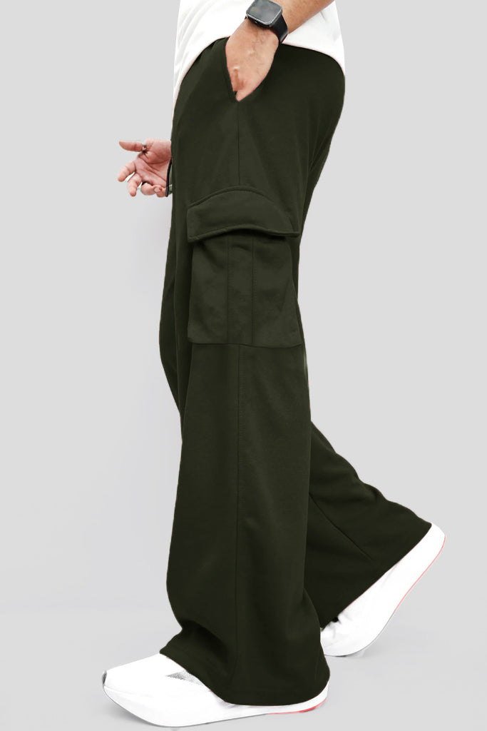 Imported Oversized Cargo Trouser - Olive