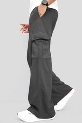 Imported Oversized Cargo Trouser - Charcoal
