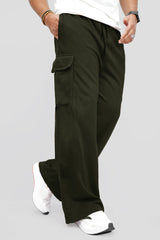 Imported Oversized Cargo Trouser - Olive