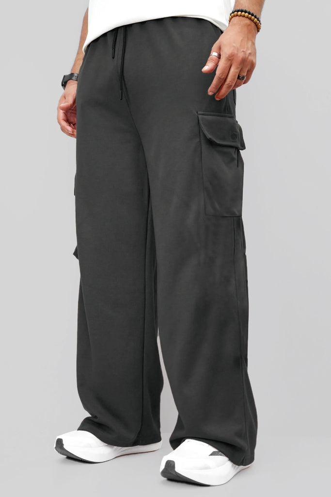 Imported Oversized Cargo Trouser - Charcoal