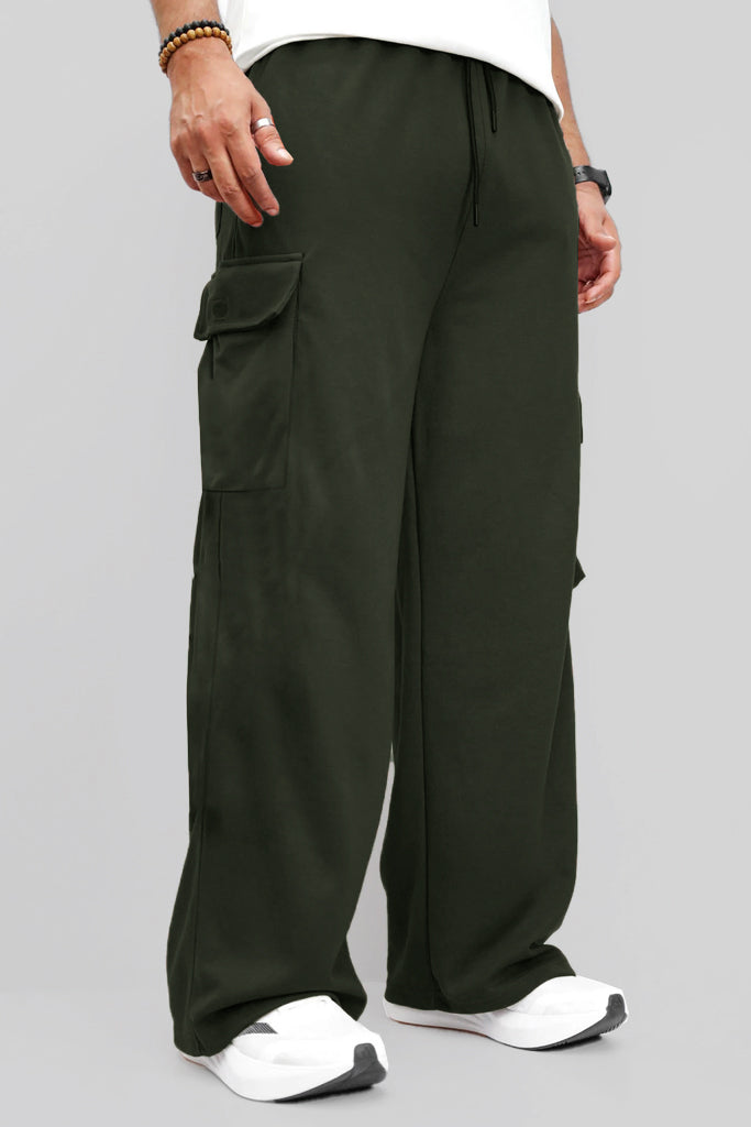 Imported Oversized Cargo Trouser - Olive