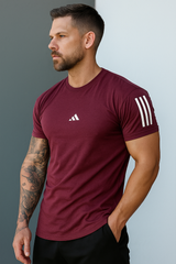 Men's Imported Mesh Dry-Fit Maroon Tees