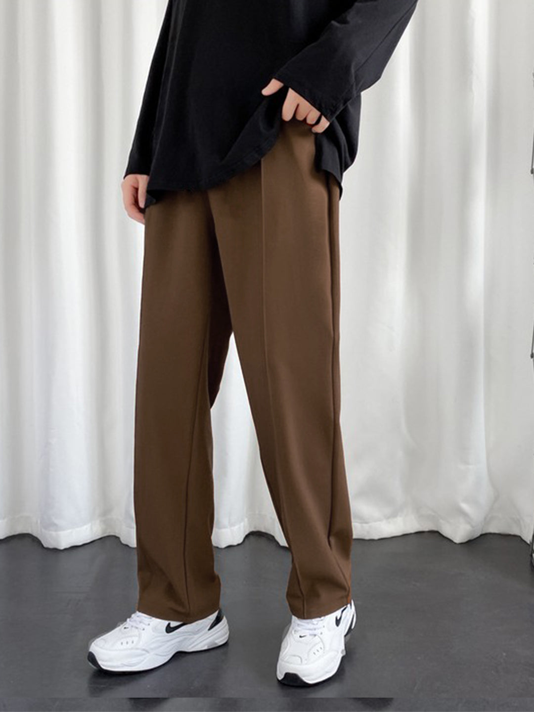 Imported Oversized Joggers - Brown
