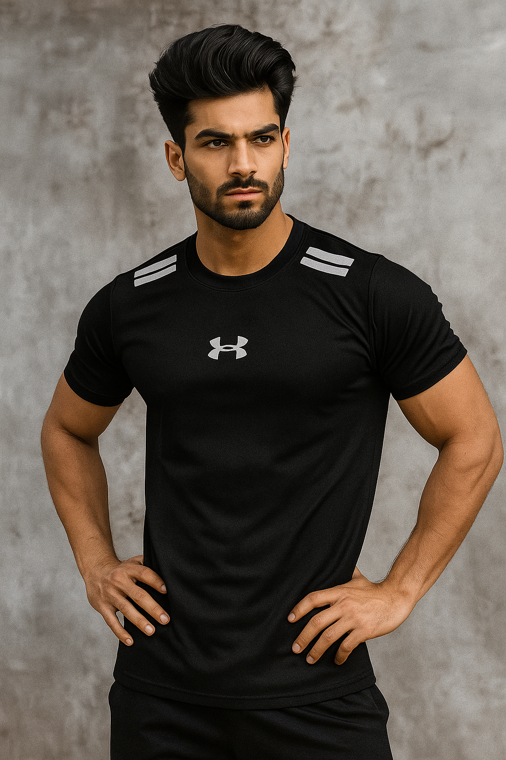 Men's Imported Mesh Dry-Fit Black Under Armour Tees