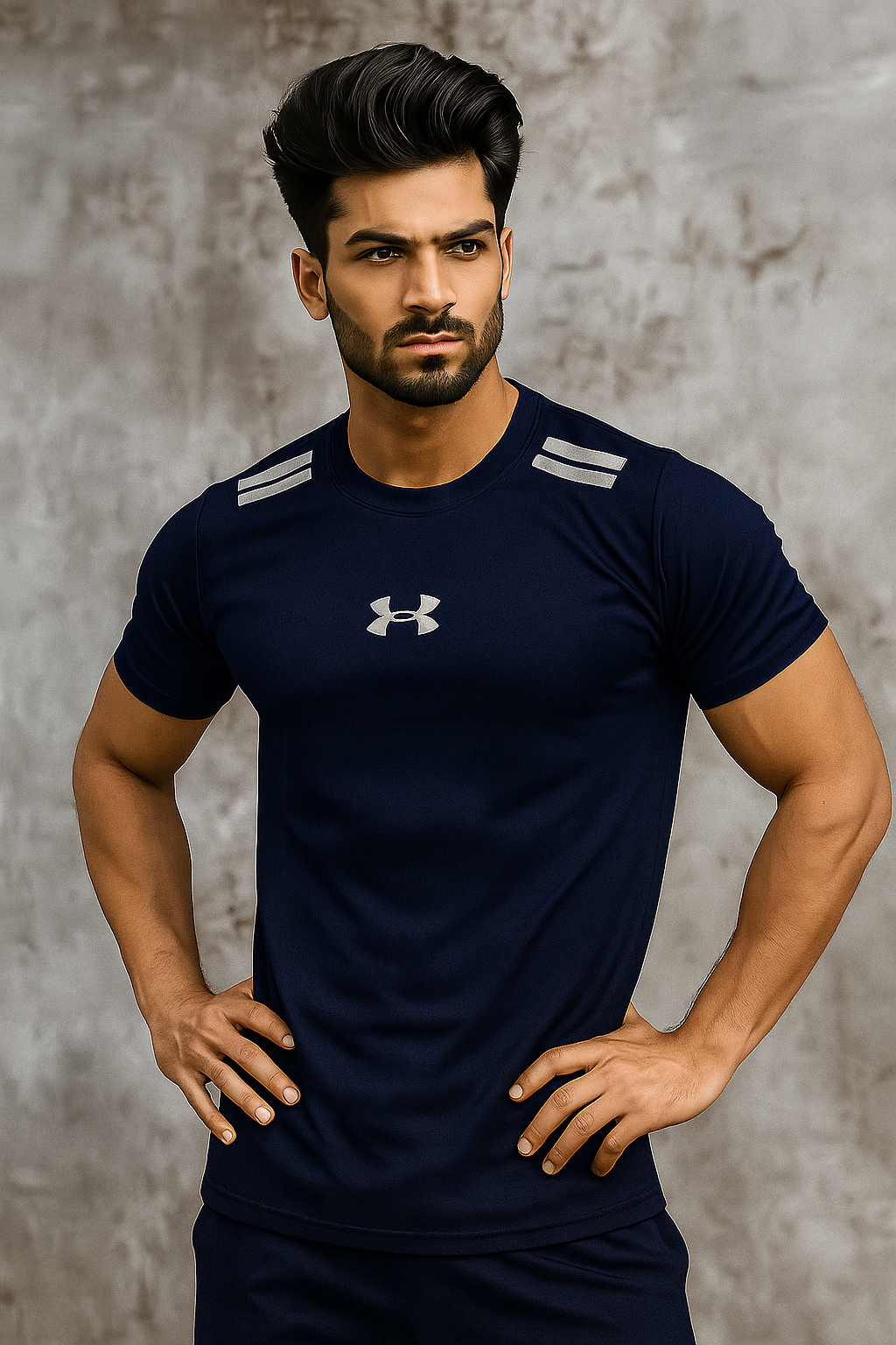 Men's Imported Mesh Dry-Fit Navy Under Armour Tees