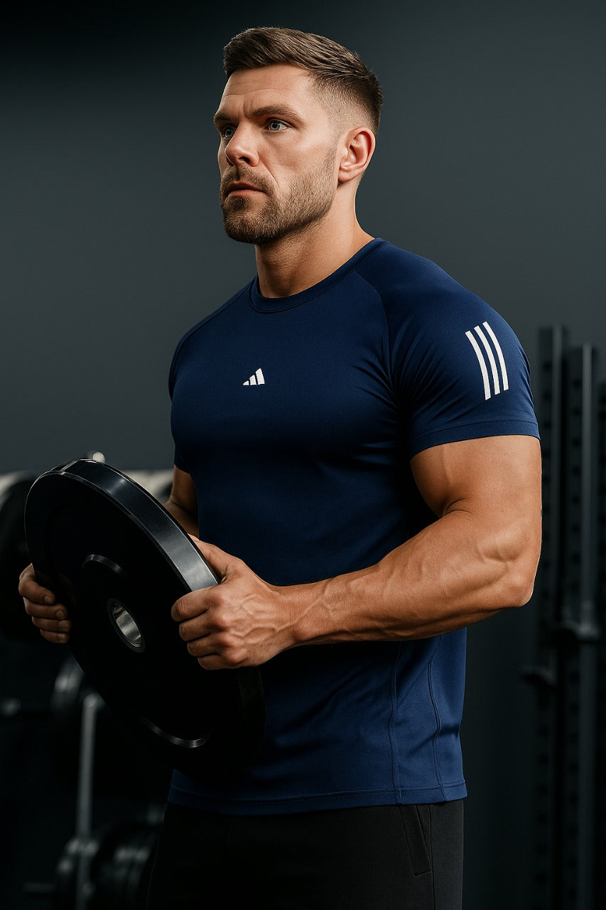 Men's Imported Mesh Dry-Fit Navy ADIDAS Tees