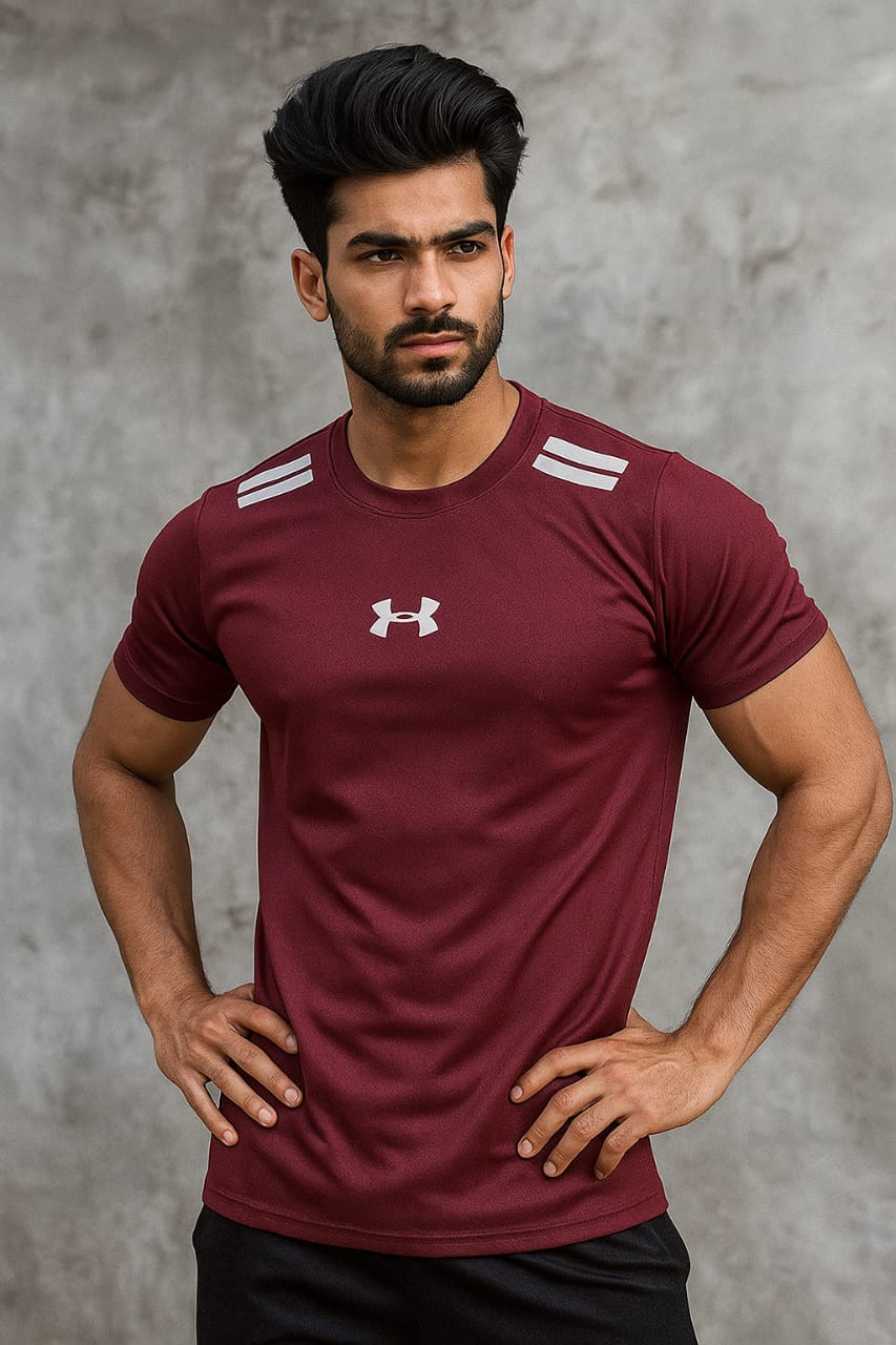 Men's Imported Mesh Dry-Fit Mehroon Under Armour Tees